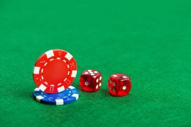 Player placing chips on live dealer table